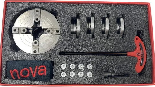 Miniatura 4 de Nova 23262 Premier Pro-Tek SuperNova 2 Kit de mandíbulas de madera con juego de mandíbula Pro-Tek de 2 pulgadas, tornillo para gusano de madera