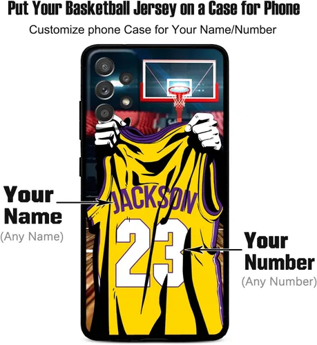 Miniatura 2 de Nombre y número personalizados, camiseta de baloncesto de Los Ángeles, funda de silicona líquida para Samsung Galaxy Note 20/20 Ultra 10 Pro Note 9