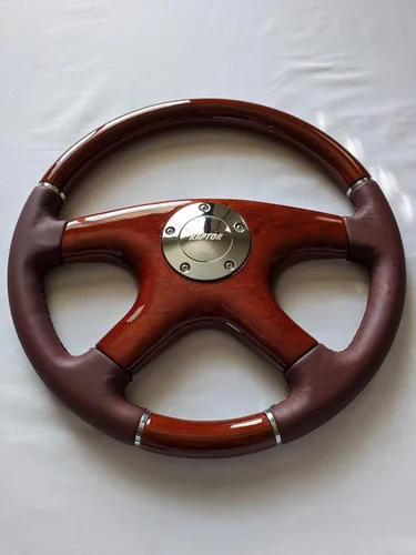 Miniatura 5 de Raptor Volante de madera de caoba y cuero granate de 15 pulgadas