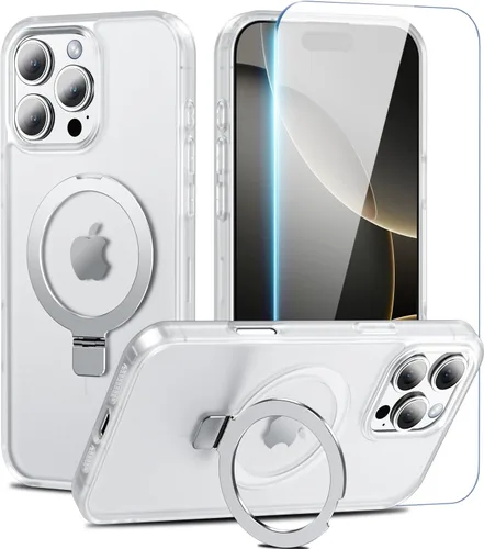 Miniatura 13 de Fin2feel Funda Magnética para iPhone 12/iPhone 12 Pro con Protector de Pantalla, Compatible con MagSafe, Funda de Teléfono con Soporte Stash