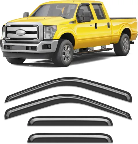 Miniatura 16 de Extra-Thick Window Rain Guard for 2004-2014 Ford F150 Extended Cab/SuperCab Rain Guards Tape-on Side Truck Window Visors Low Profile Vent Visor