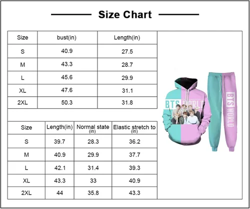 Miniatura 2 de Bxjirdcip Conjunto de sudadera con capucha y pantalón para hombre y mujer con estampado 3D unisex