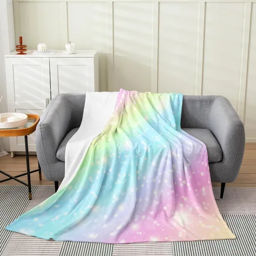 Miniatura 32 de Manta de galaxia púrpura para niños, adolescentes, niñas y niños, manta de forro polar con cielo estrellado brillante, manta de franela de espacio