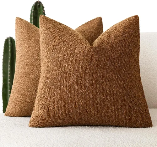 Miniatura 34 de Foindtower - Juego de 2 fundas decorativas de textura de bucle, fundas de almohada acentuadas, fundas de cojín sólidas, neutrales, para sofá, silla