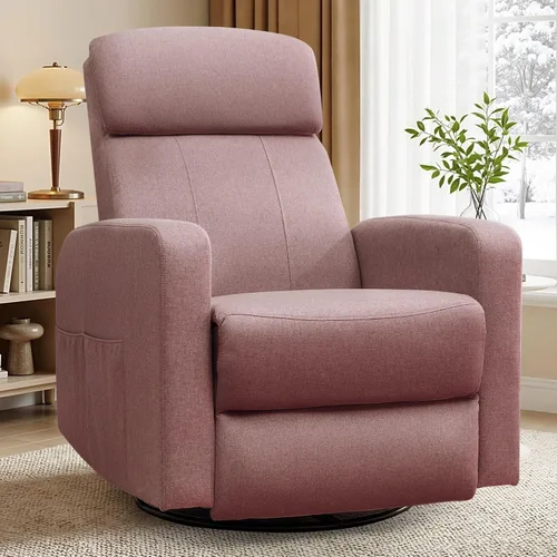 Miniatura 14 de Korser Sillas reclinables eléctricas giratorias para adultos, mecedora eléctrica para guardería, silla reclinable con bolsillo lateral clasificado