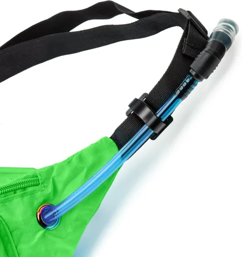 Miniatura 8 de HY-FAN Riñonera de hidratación con vejiga, 17 onzas, sin BPA, diseño manos libres, bolsillos seguros, ideal para actividades atléticas al aire Verde