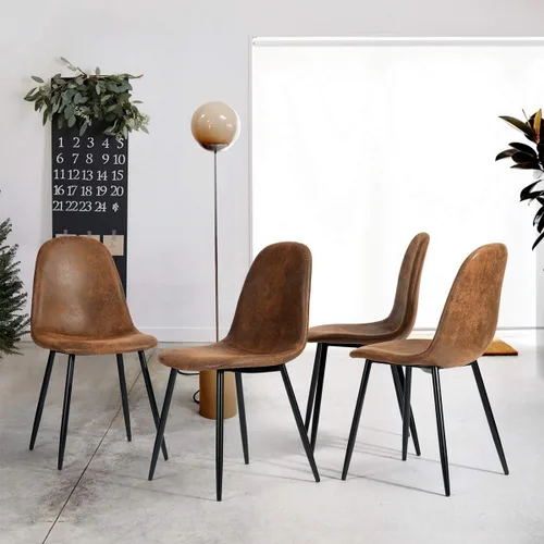 Miniatura 9 de Homy Casa Juego de 4 sillas giratorias de comedor, sillas laterales giratorias de 360°, sillas de estilo moderno de mediados de siglo, sillas