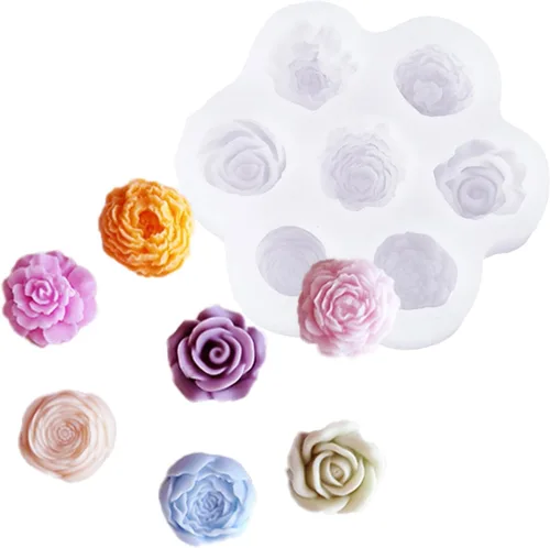 Miniatura 8 de Succulent Fondant Molds 3D Silicone Cactus Succulents Leaves Moulds for Cake Decorating Cupcake Topper Candy Chocolate Gum Paste Polymer Clay DIY