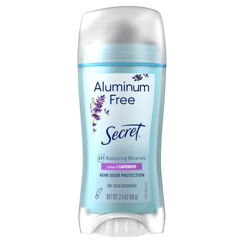 Secret Desodorante sin aluminio para mujeres, protección contra olores de 48 horas, ingredientes derivados naturalmente, libre de parabenos,