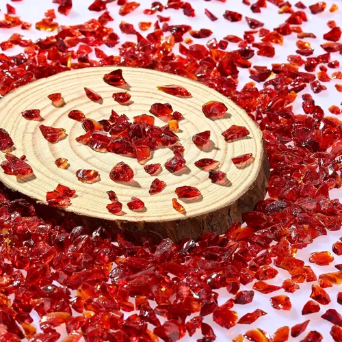 Miniatura 2 de Vidrio triturado para manualidades, piezas de vidrio roto rojo ágata para arte de resina, arte de piso de terrazo, jarrón, piscina, tanque de peces