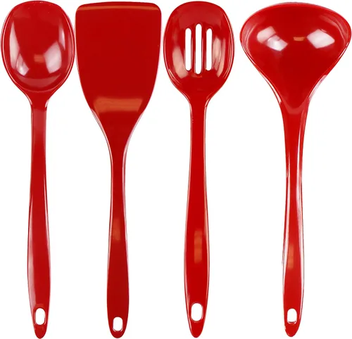 Juego de utensilios de cocina de melamina Calypso Basics de Reston Lloyd, Rojo