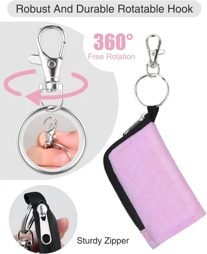 Miniatura 2 de Meiiy Funda para llavero de automóvil, llavero de automóvil, funda para llave de automóvil, bolsa pequeña con cremallera con llavero
