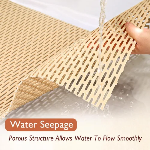 Miniatura 7 de Alfombrilla de ducha extra grande antideslizante, alfombrilla de baño de PVC de secado rápido y para bañera, diseño con agujeros de drenaje