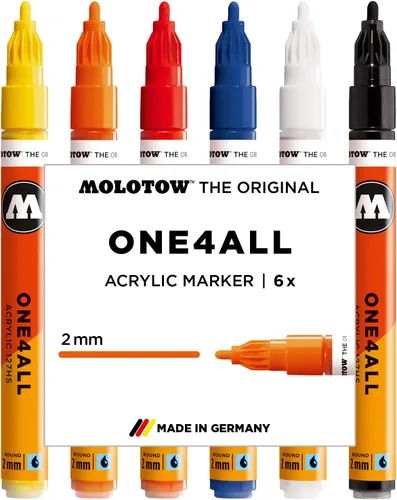 Miniatura 8 de Molotow ONE4ALL - Juego de rotuladores de pintura acrílica 10 colores básicos #1