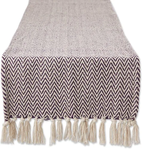 Miniatura 28 de DII Woven Basic - Camino de mesa Chevron de la colección de mesa, 15 x 72 pulgadas, gris