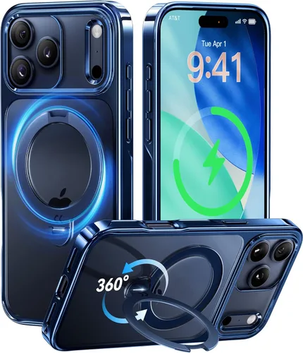 Miniatura 10 de CASEKOO Funda azul cielo brillante para Samsung Galaxy S26 Ultra [soporte magnético giratorio de 360°] [compatible con MagSafe]