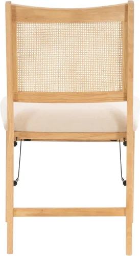 Miniatura 13 de Powell Kasi Silla Lateral de Comedor Plegable de Caña de Ratán Beige, Natural