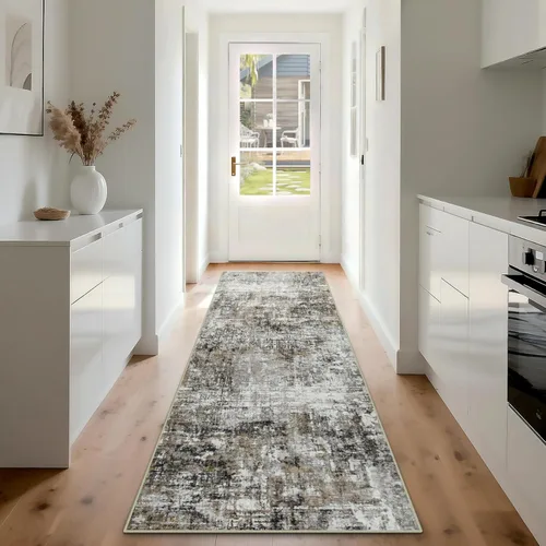 Miniatura 42 de Alfombra lavable de 4 x 6 pies para sala de estar, alfombra grande moderna para comedor y dormitorio, antideslizante, pelo bajo, 4 x 6 pulgadas