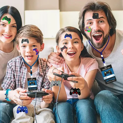 Miniatura 5 de 122 piezas de recuerdos de fiesta de videojuegos, recuerdos de fiesta de jugadores para niños, incluye bolsas con cordón de fiesta de videojuegos