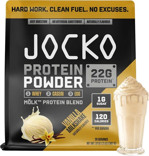 Miniatura 19 de Jocko Fuel Mölk Proteína en polvo de suero de leche 22g Mezcla baja en azúcar de fruta del monje - Recuperación muscular y crecimiento, el embalaje