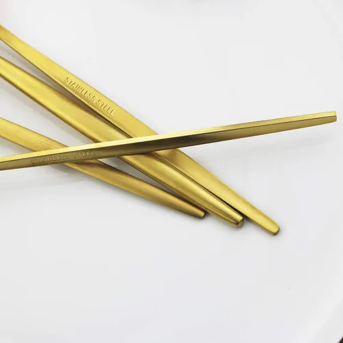 Miniatura 5 de JASHII Juego de cubiertos mate de 8 piezas de acero inoxidable con acabado satinado para 2, juego de utensilios de cocina, juego de cubiertos