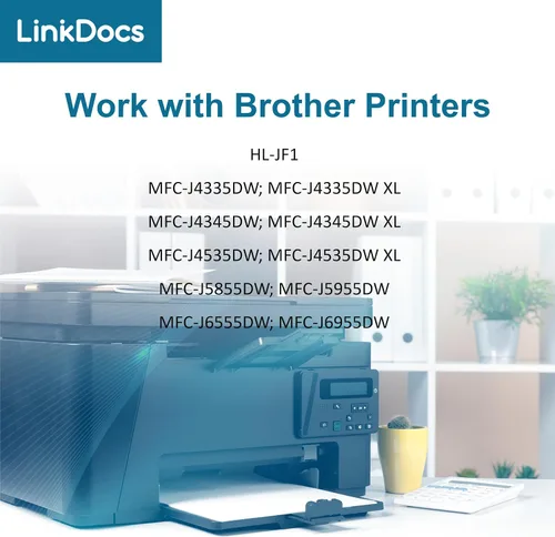 Miniatura 3 de LinkDocs LC406 - Cartuchos de tinta compatibles negros para Brother LC406 LC406XL BK para usar con impresora Brother MFC-J4535DW MFC-J4345DW