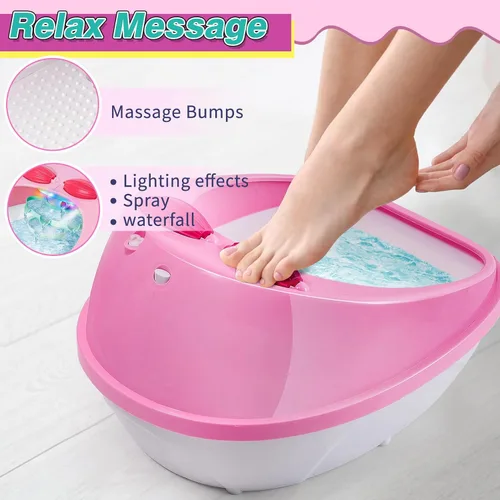 Miniatura 4 de Juego de spa de pies y uñas para niños, kit de día de spa para niñas, bañera de masaje de pies y secador de uñas, juguetes de manicura, pedicura