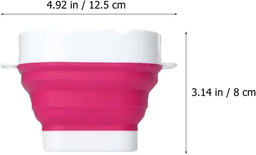 Miniatura 4 de Lavadora de cepillo de silicona plegable – Taza de agua plegable portátil y lavabo para acuarela, acrílico, pintura al óleo Limpiador de pinceles