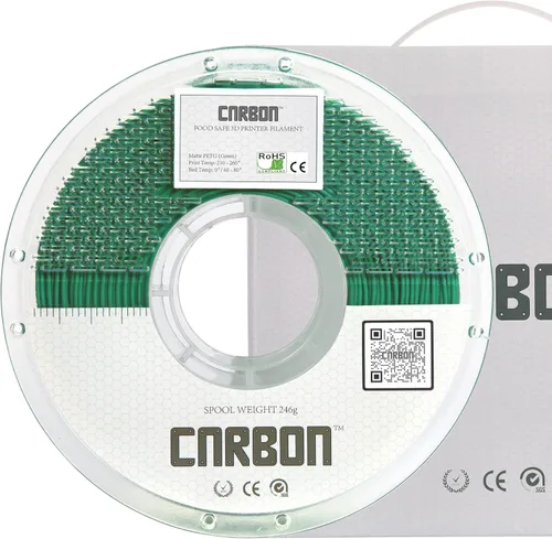 Miniatura 17 de Filamento para impresora 3D PETG de grado alimenticio certificado ECO - CARBON by Comfy Materials - Probado en laboratorio, compatible con la FDA