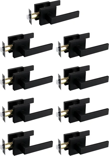 Miniatura 83 de NEWBANG Manija de palanca de puerta sólida con acabado negro mate