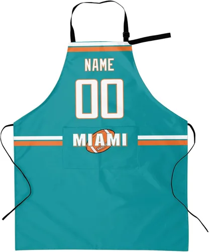 Miniatura 33 de Delantal con bolsillos, nombre personalizado y número, regalos personalizados para hombres y mujeres fanáticos del fútbol
