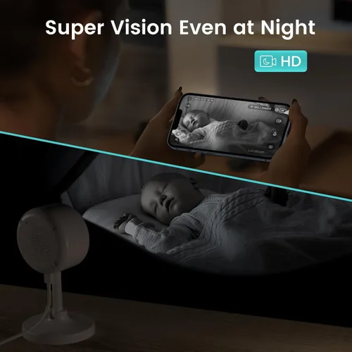 Miniatura 3 de litokam Cámara interior, cámaras para seguridad en el hogar con visión nocturna, cámara para mascotas con aplicación de teléfono, cámara