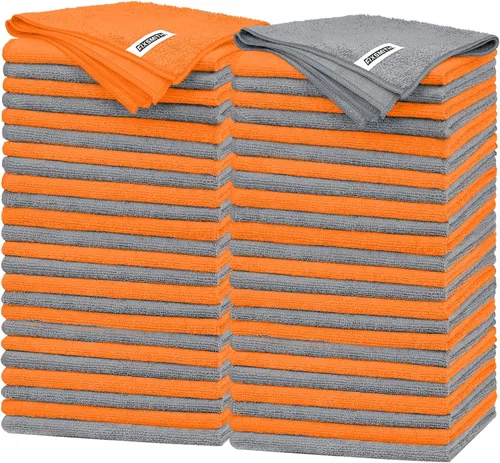 Miniatura 24 de FIXSMITH Paño de limpieza de microfibra, paquete de 12, toallas multifuncionales, tamaño: 12 x 16 pulgadas, trapos altamente absorbentes, sin 3