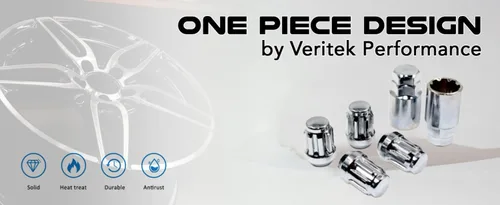 Miniatura 8 de Juego de 4 cerraduras de rueda para sintonizador de 12 x 1.5 Veritek cromadas con 2 llaves para Toyota Scion Hyundai Kia Mazda tipo cónico ruedas