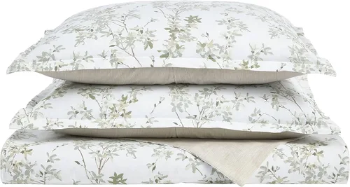 Miniatura 6 de Laura Ashley Casa - Juego de funda de edredón tamaño individual, ropa de cama reversible de algodón con funda a juego, ropa de cama de peso medio