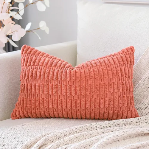 Miniatura 63 de OTOSTAR Fundas de Almohada Decorativas de Pana de 16 x 24 Pulgadas Súper Suaves Bohemias a Rayas Rectangulares Fundas de Cojín Modernas para Sofá