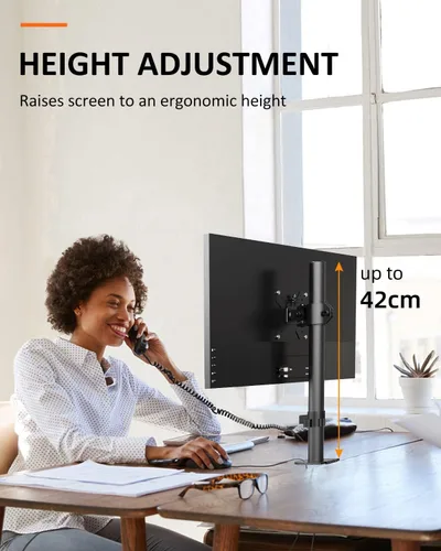 Miniatura 4 de Suptek Soporte para Monitor Individual, Brazo de Monitor Ajustable Soporte de Escritorio para 1/Una Pantalla de hasta 32 Pulgadas de Pantalla