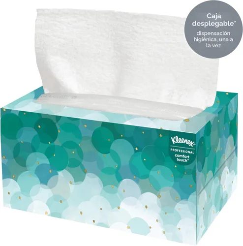 Miniatura 3 de Kimberly Clark 11268 Kleenex - Toallas de mano ultra suaves, caja emergente, color blanco (1 caja individual de 70 hojas)