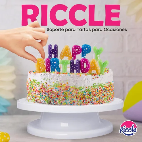 Miniatura 8 de Riccle Kit de decoración de pasteles de 94 piezas con plato giratorio para pasteles - Incluye 50 piezas de bolsas de repostería desechables de 16