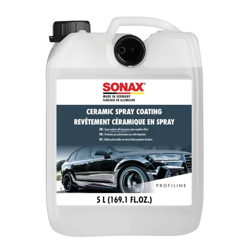 SONAX Revestimiento en aerosol de cerámica | Tecnología Si-Carbon para brillo similar a un espejo y protección hidrofóbica | Fórmula fácil de