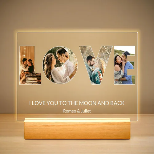 Miniatura 11 de Marco de fotos personalizado con luz nocturna, marcos de fotos personalizados con foto, marco de fotos personalizado, regalos de cumpleaños