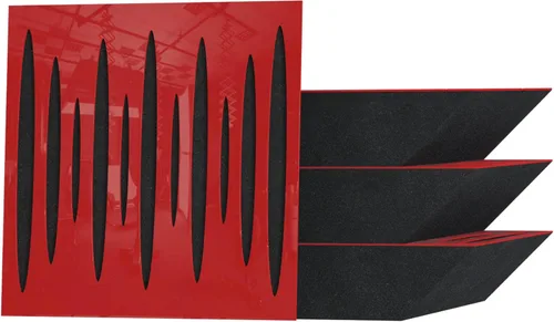 Miniatura 18 de Paquete de 4 trampas para bajos de esquina difusa de absorción de sonido «Pulso» 19.7 x 19.7 x 4 pulgadas Absorción - Difusión - Reflexión