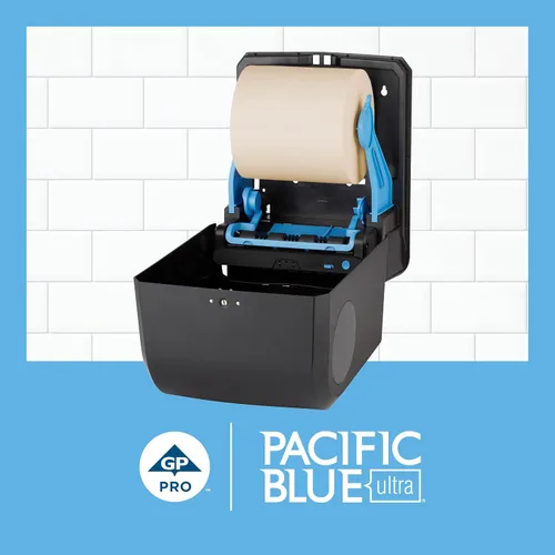 Miniatura 3 de Pacific Blue Ultra® Kit de iniciación de dispensador automático de toallas de papel sin contacto de 8 pulgadas de alta capacidad por GP PRO Negro