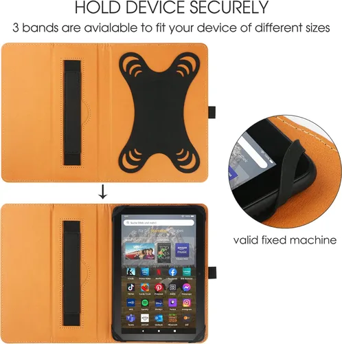 Miniatura 2 de HGWALP Funda universal para tablet de 7 pulgadas y 8 pulgadas, funda protectora para tableta de pantalla táctil de 7 y 8 pulgadas, con banda