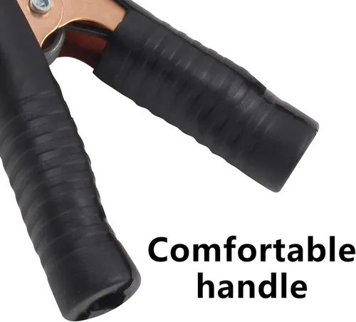 Miniatura 6 de 10 pinzas de cocodrilo aisladas de 100 A, abrazaderas eléctricas de cocodrilo resistentes, cable de repuesto de batería, clips de puente con resorte