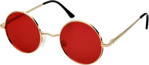 Miniatura 70 de KANASTAL Gafas de sol redondas polarizadas para mujeres y hombres, estilo hippie con protección UV400