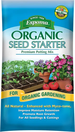 Espoma Organic Seed Starter - Mezcla de tierra para macetas de primera calidad, mezcla de semillas naturales y orgánicas con micorrizas. para