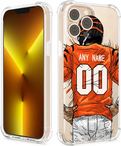 Miniatura 25 de Funda protectora personalizada con nombre y números para iPhone 15, 14, 13, 12, 11 Xs Max XR 8 7 6 Plus 11 Pro Mini, delgada, a prueba de golpes