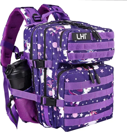 Miniatura 11 de LHI Mochila Militar Táctica para Hombres y Mujeres 25L/35L Mochila de Asalto del Ejército Bolsa Mochila Pequeña con Portabotellas