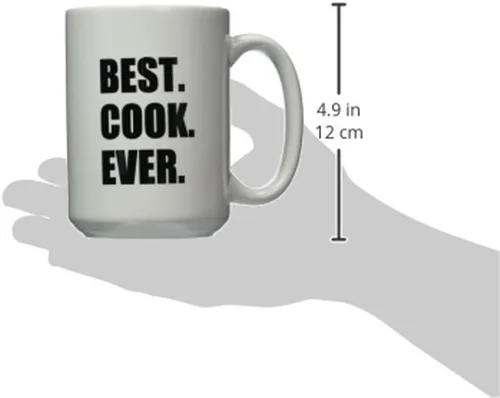 Miniatura 3 de 3dRose mug_179769_2 Best Cook Ever - Taza de cerámica con texto en inglés "Best Cook Ever" para los chefs más grandes del mundo y fanáticos